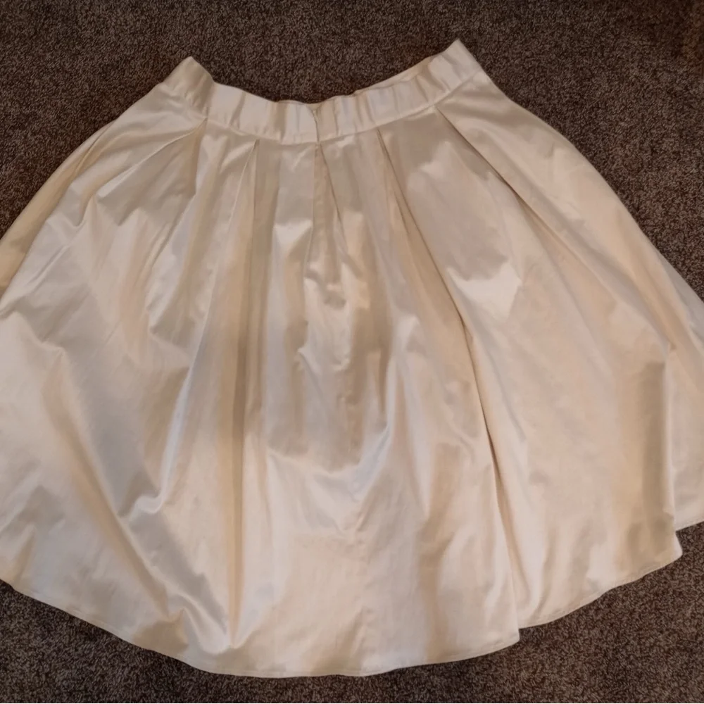 Eloquii Cream knee length Skirt - Picture 1 of 5